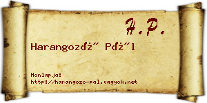 Harangozó Pál névjegykártya