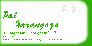 pal harangozo business card